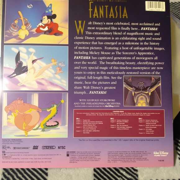 Fantasia home movie on Laser Disc. Like new. - Picture 7 of 10